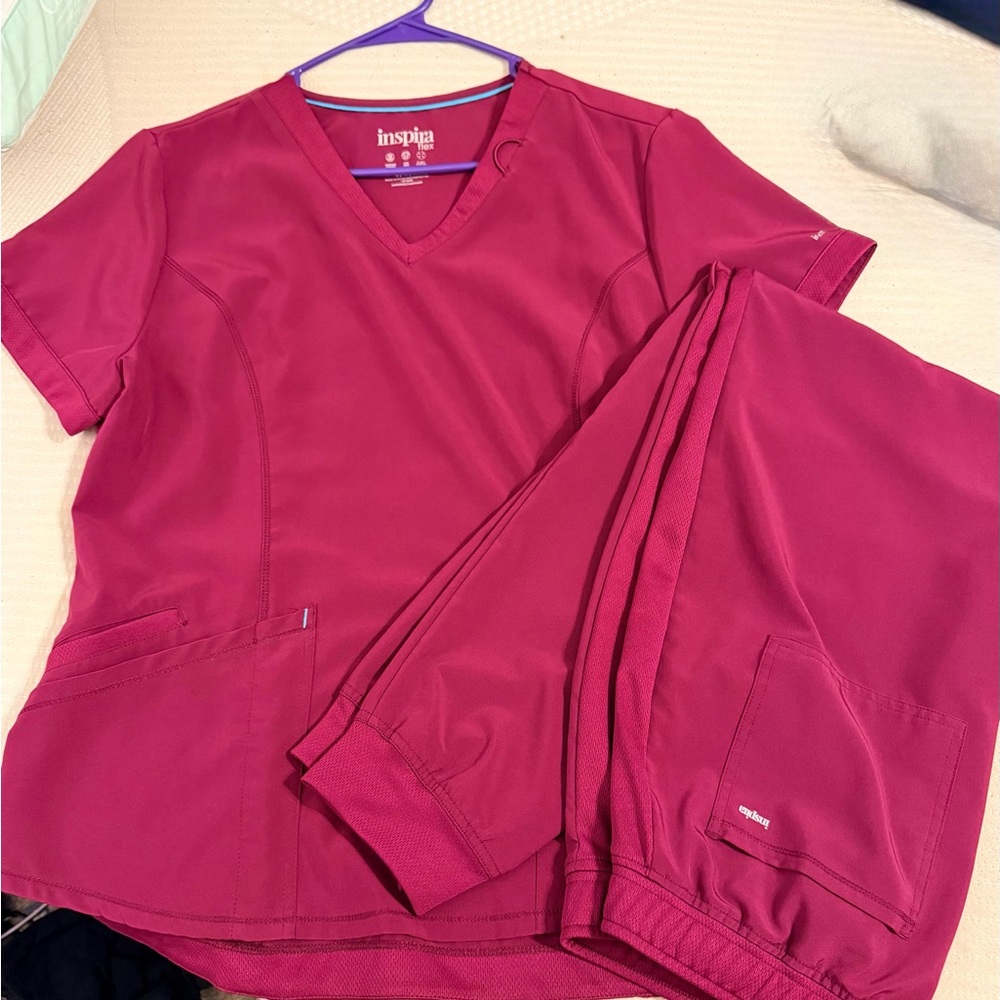 Inspire Burgundy Medical Uniform Set